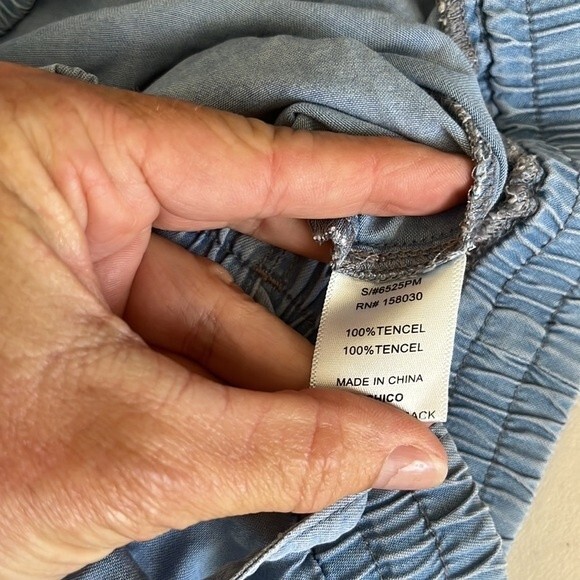 Love Tree Tencil Chambray Cargo Pull On Jogger Pants Blue Size Small - Picture 9 of 13